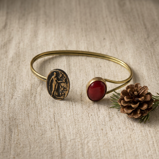 Roman Greek Style Antique Medallion Bracelet