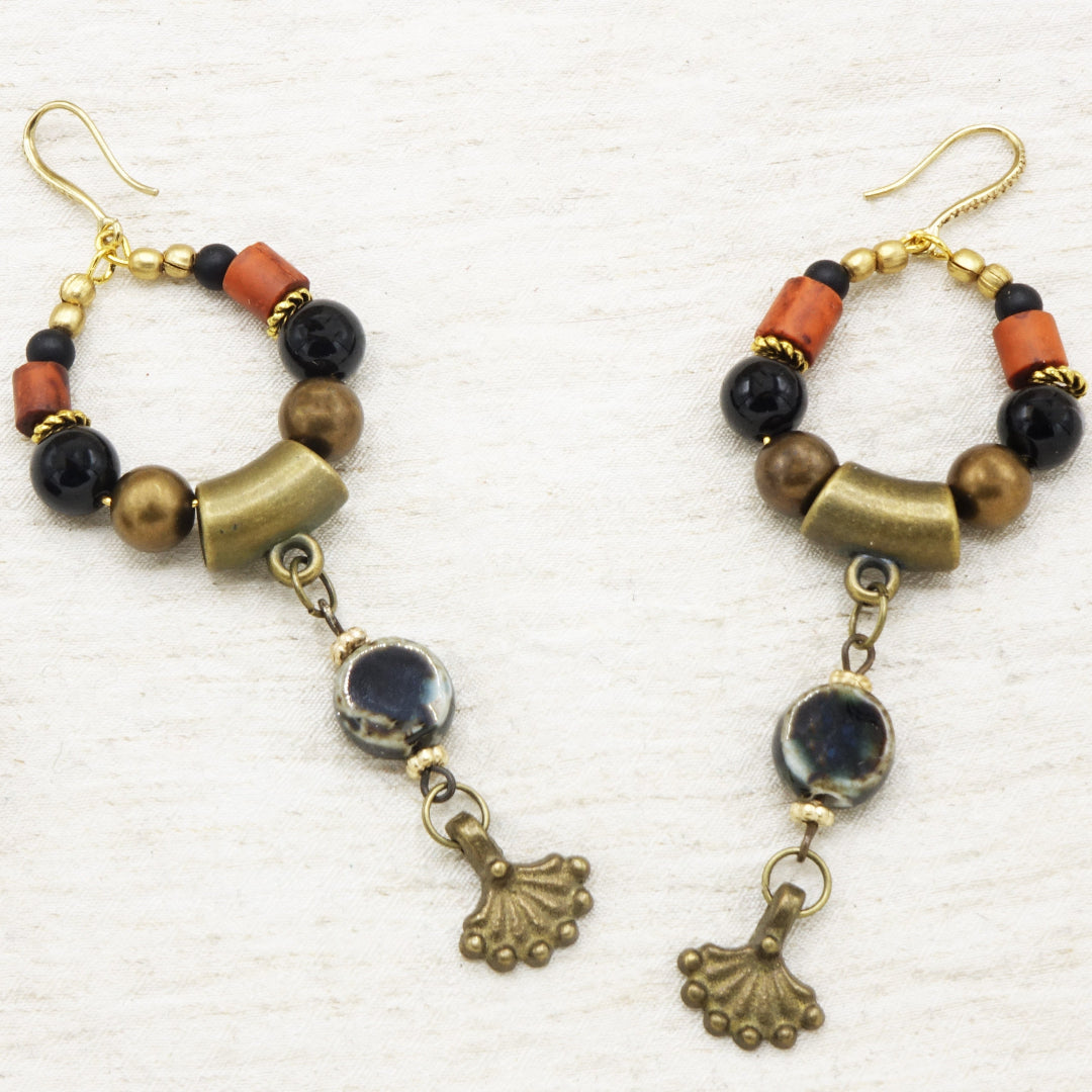 Boho Beaded Ethnic Earrings
