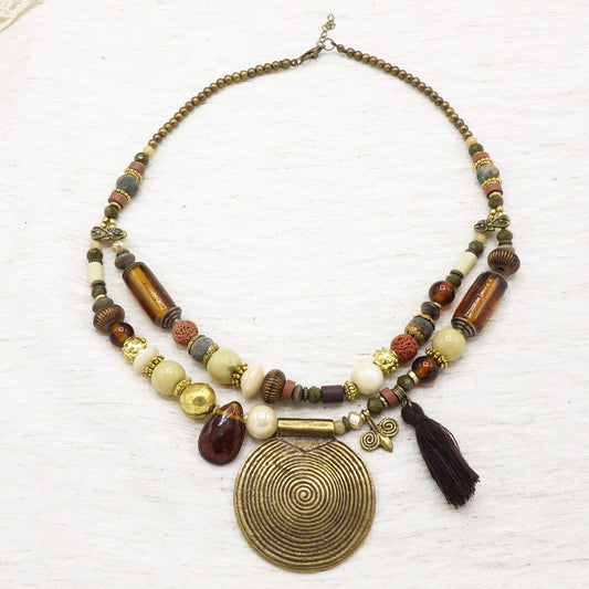 Boho Beaded Chunky Necklace - Verna Artisan Works