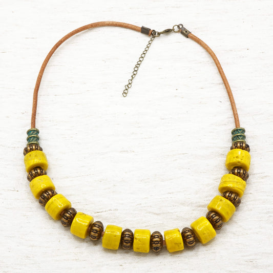 Boho Beaded Autumn Necklace - Verna Artisan Works