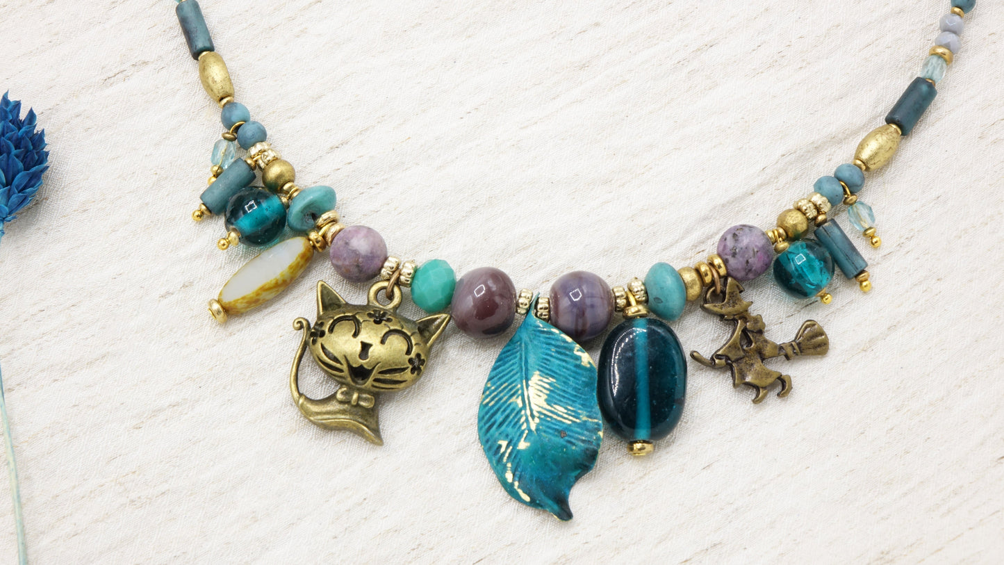 Boho Beaded Gothic Necklace - Verna Artisan Works