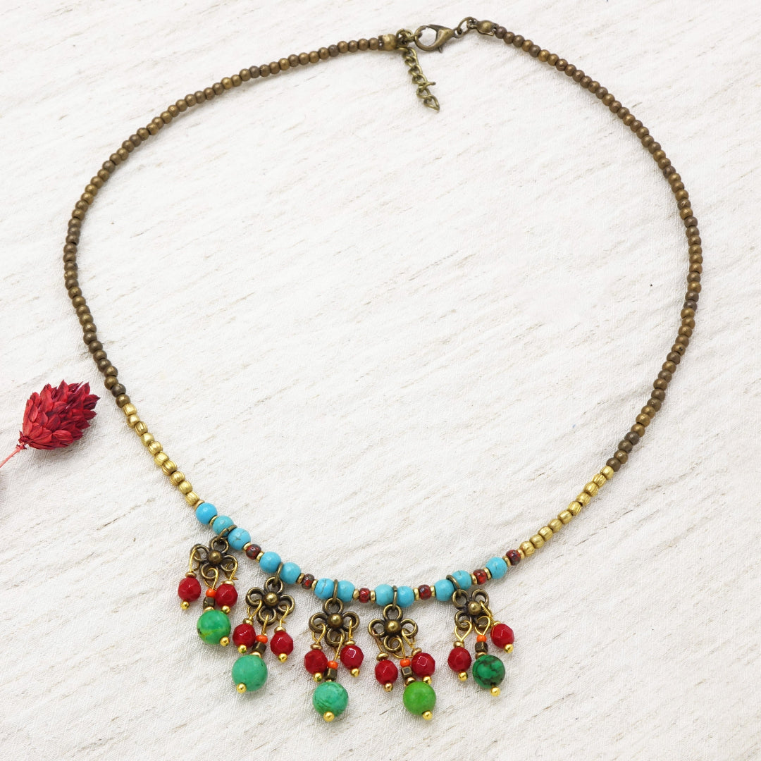 Boho Beaded Necklace - Verna Artisan Works