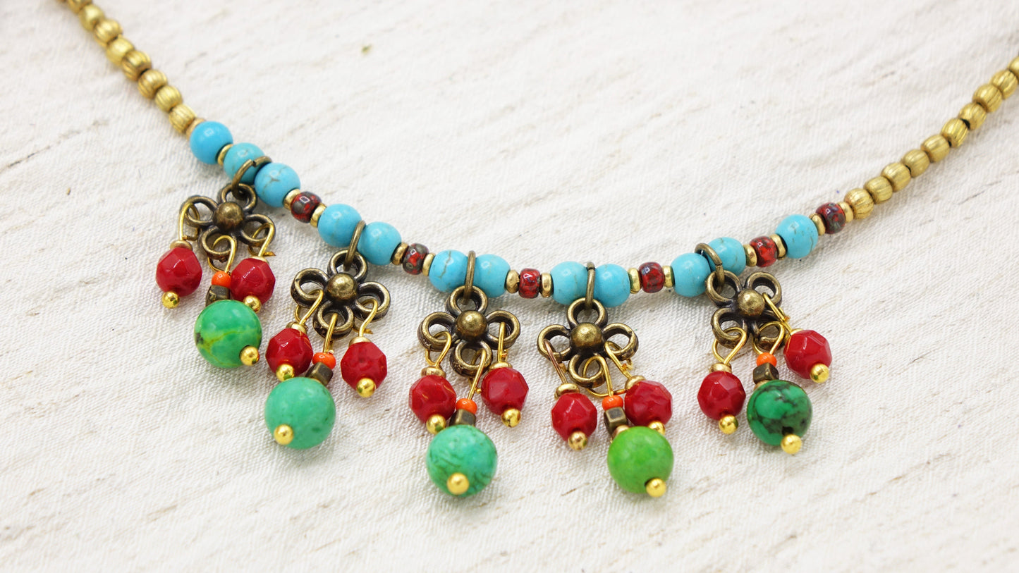 Boho Beaded Necklace - Verna Artisan Works