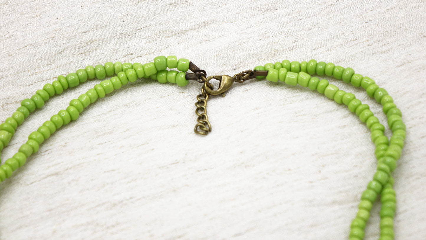 Double Layered Ethnic Chunky Necklace - Verna Artisan Works