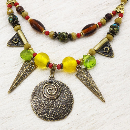 Boho Chic Chunky Necklace - Verna Artisan Works