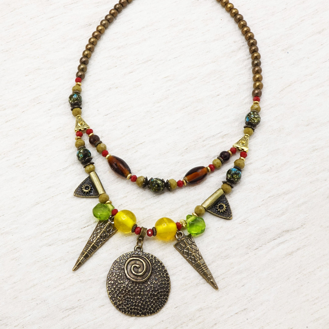 Boho Chic Chunky Necklace - Verna Artisan Works