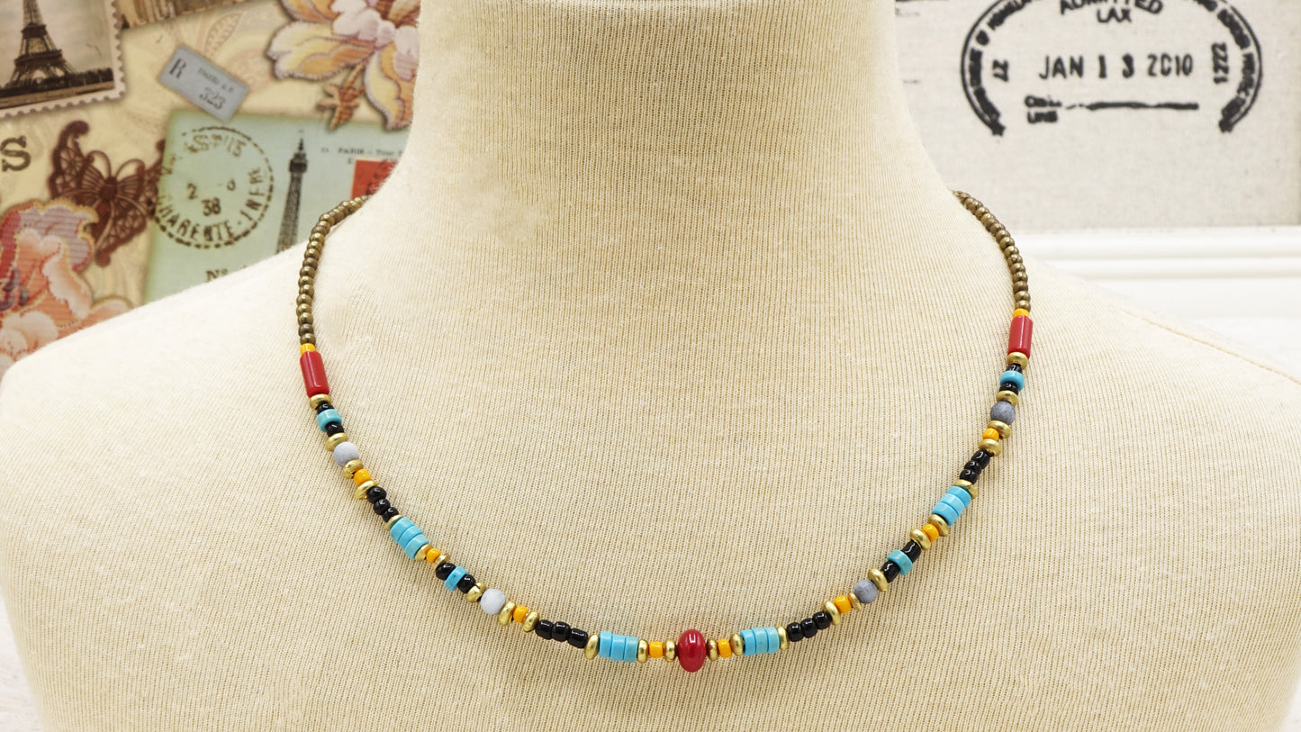 Boho Beaded Necklace. From casual outings to music festivals.