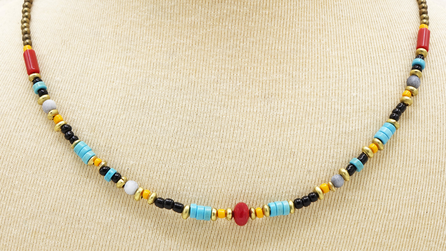 Boho Beaded Necklace. From casual outings to music festivals.