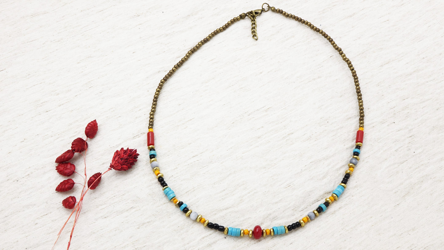 Boho Beaded Necklace. From casual outings to music festivals.