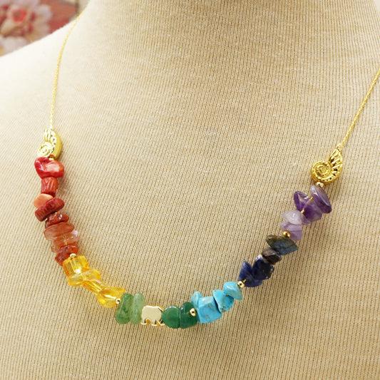 7 Chakra Crystal Stone Necklace
