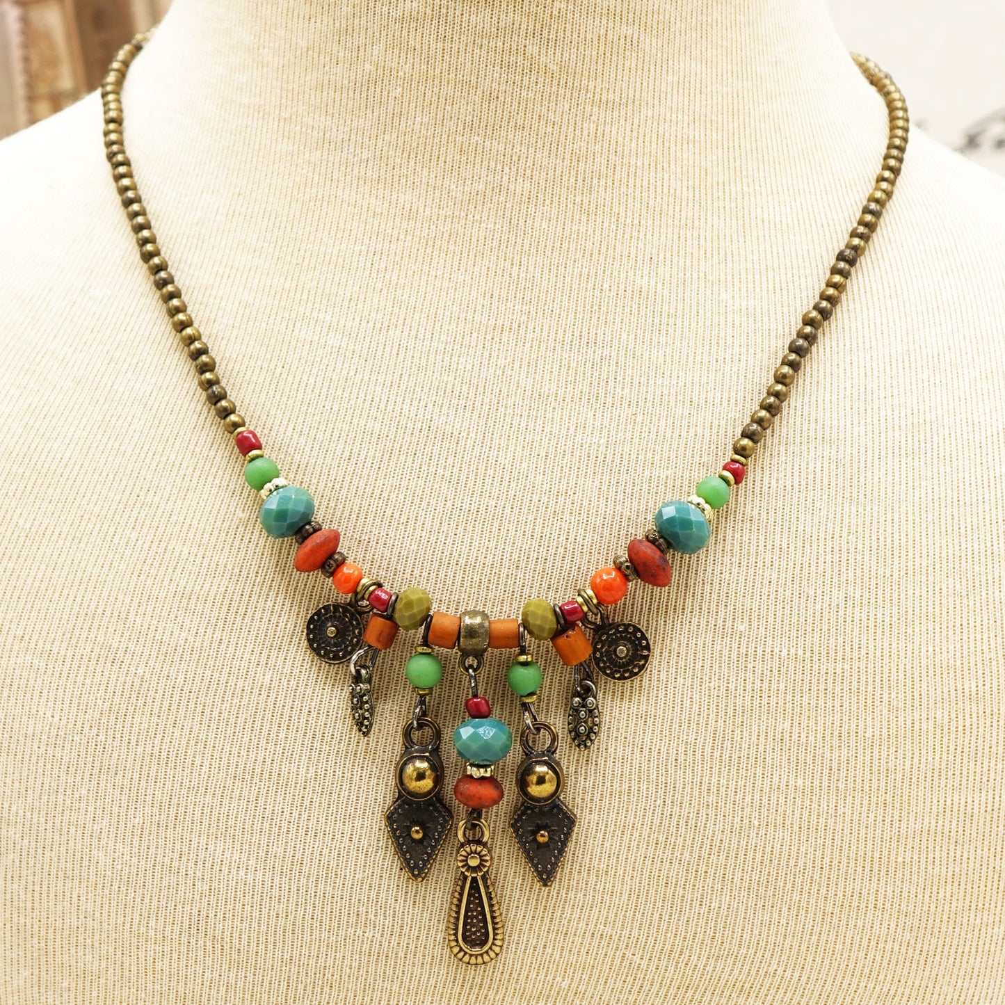 Boho Beaded Necklace