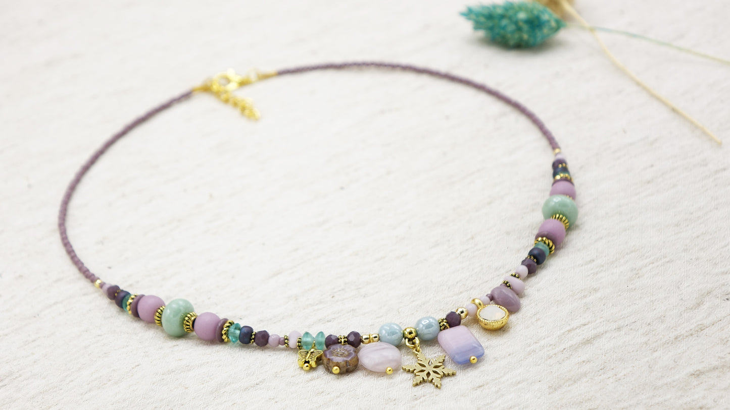 Boho Chic Beaded Winter Necklace