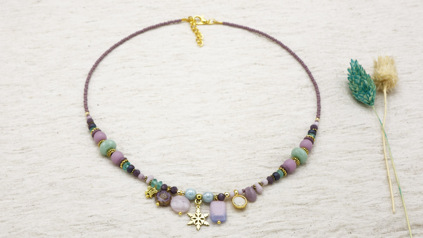 Boho Chic Beaded Winter Necklace