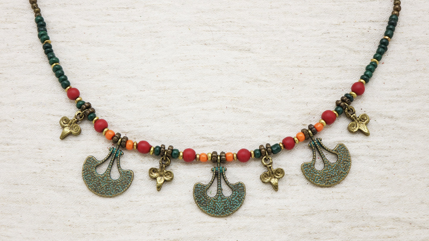 Boho Chic Beaded Necklace