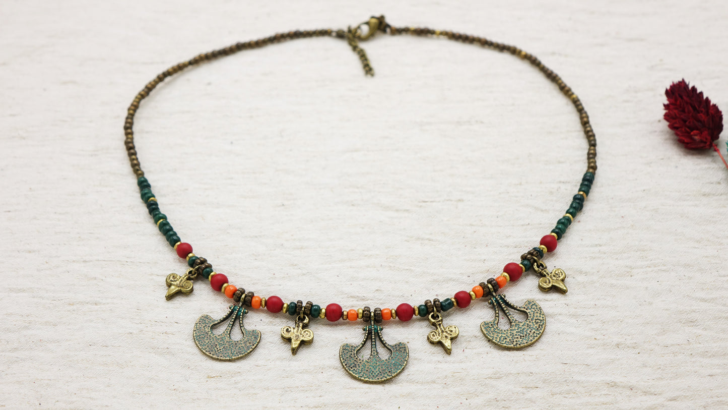 Boho Chic Beaded Necklace