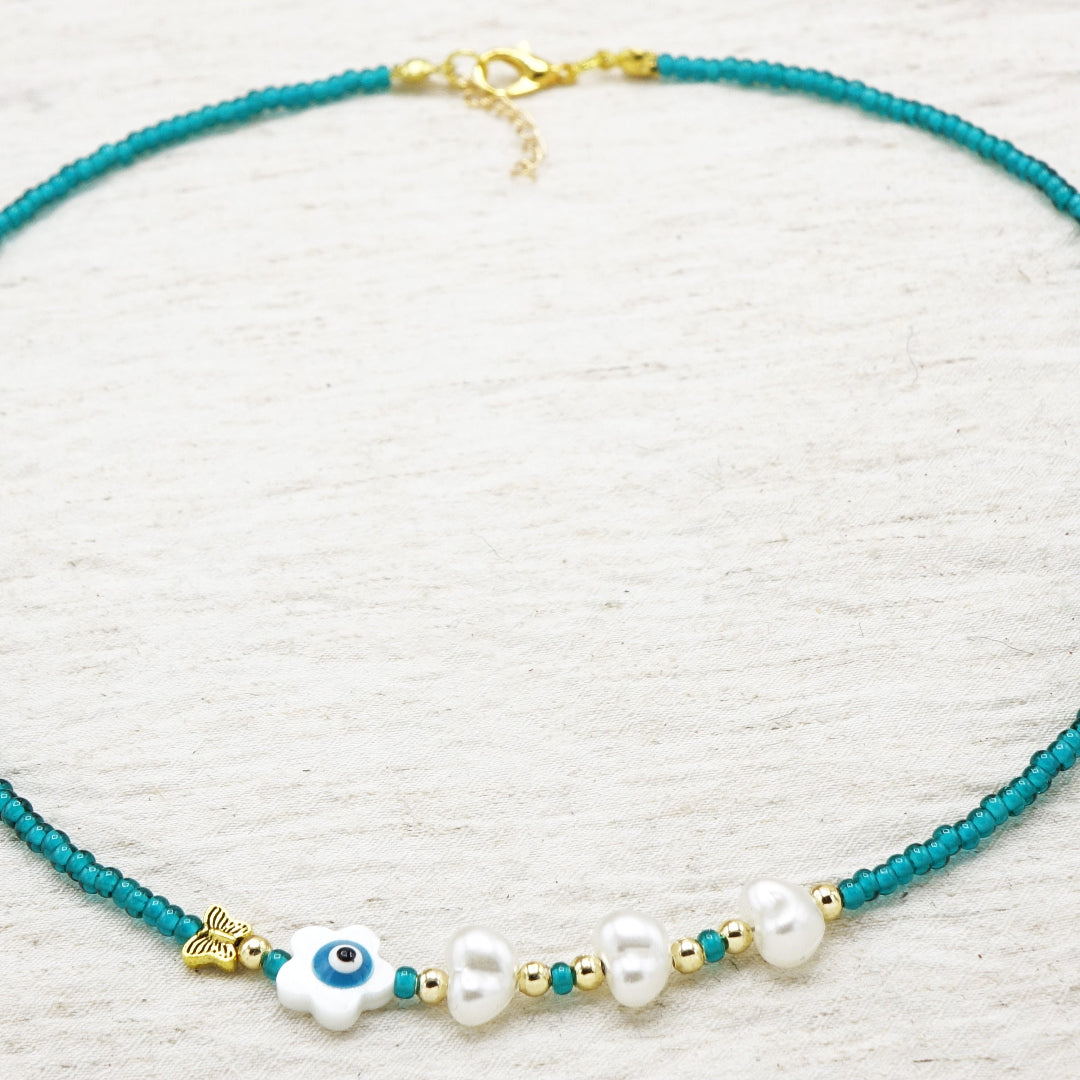 Fresh Water Pearl Floral Necklace