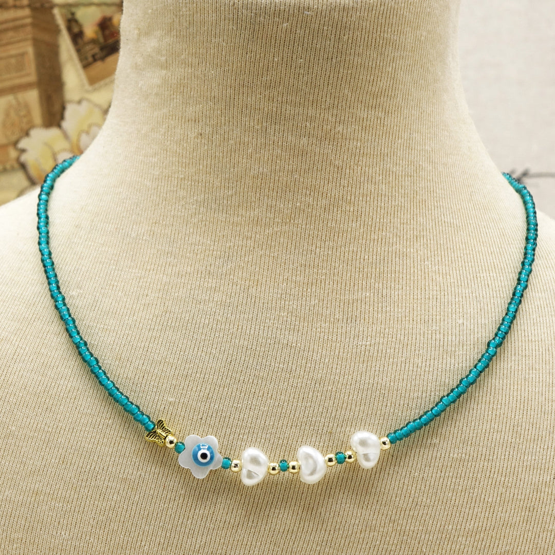 Fresh Water Pearl Floral Necklace