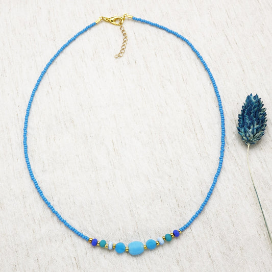 Boho Beaded Summer Necklace