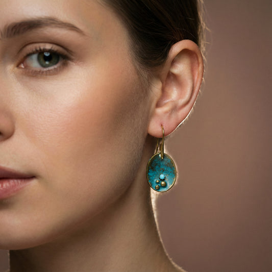 Boho Dangle Turquoise Earrings