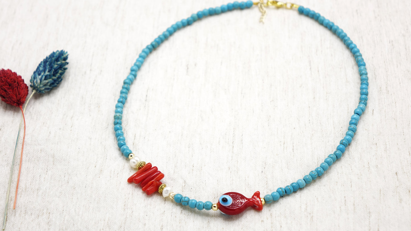Beaded Fish Necklace