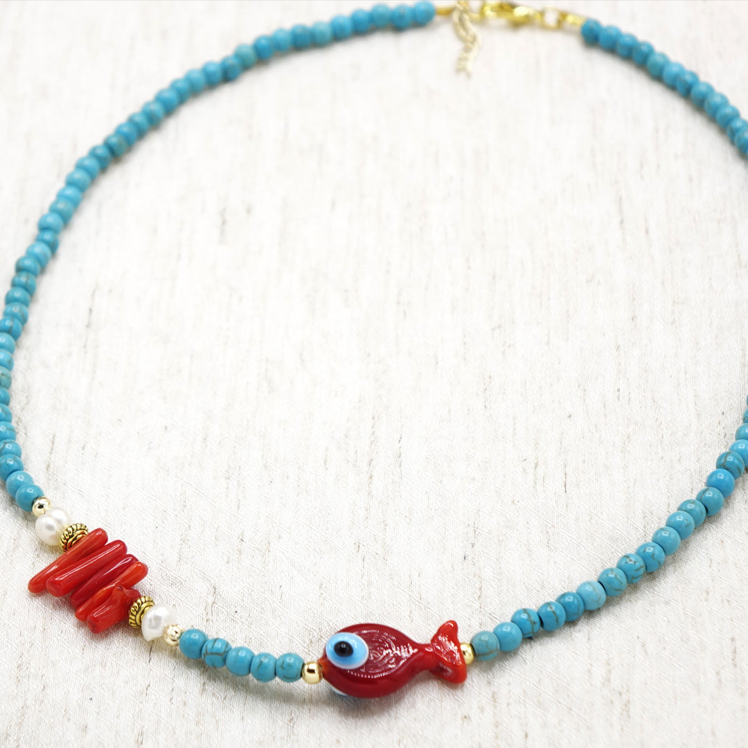 Beaded Fish Necklace