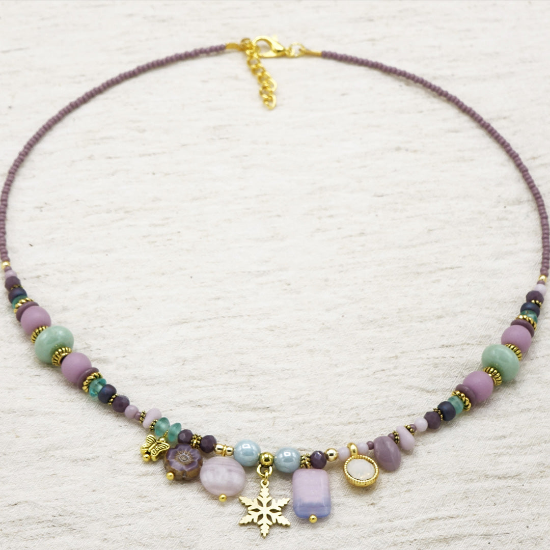 Boho Chic Beaded Winter Necklace