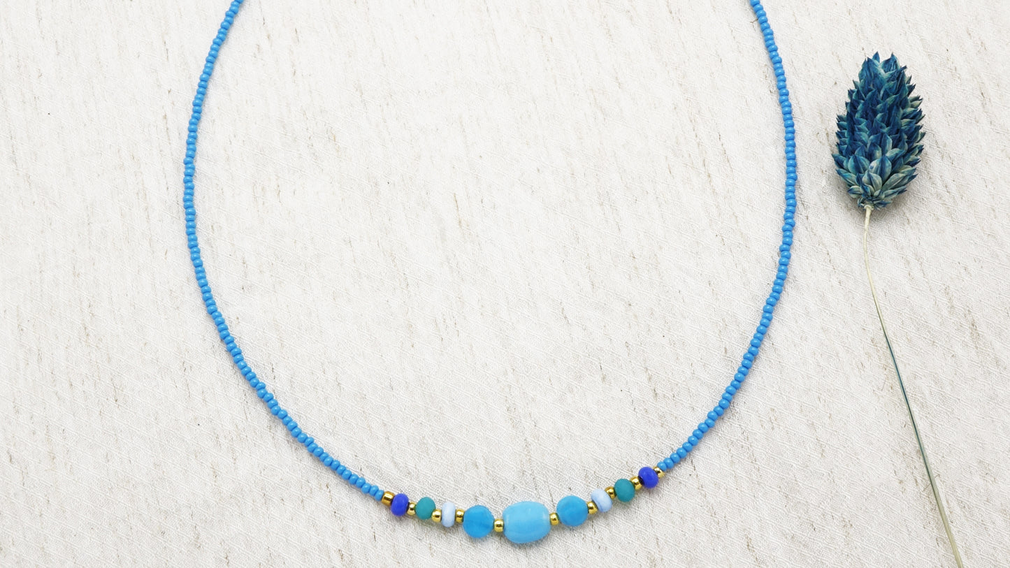 Boho Beaded Summer Necklace