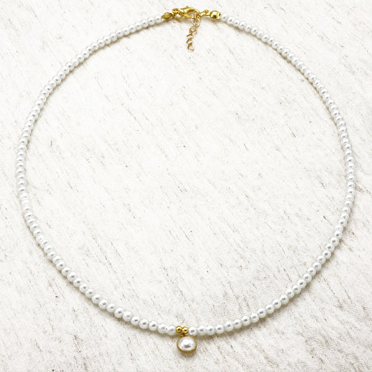 Dainty Faux Pearl Necklace