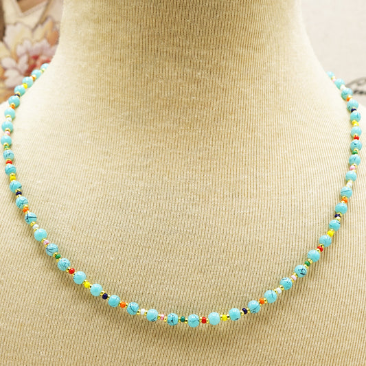 Turquoise Dreams Beaded Necklace