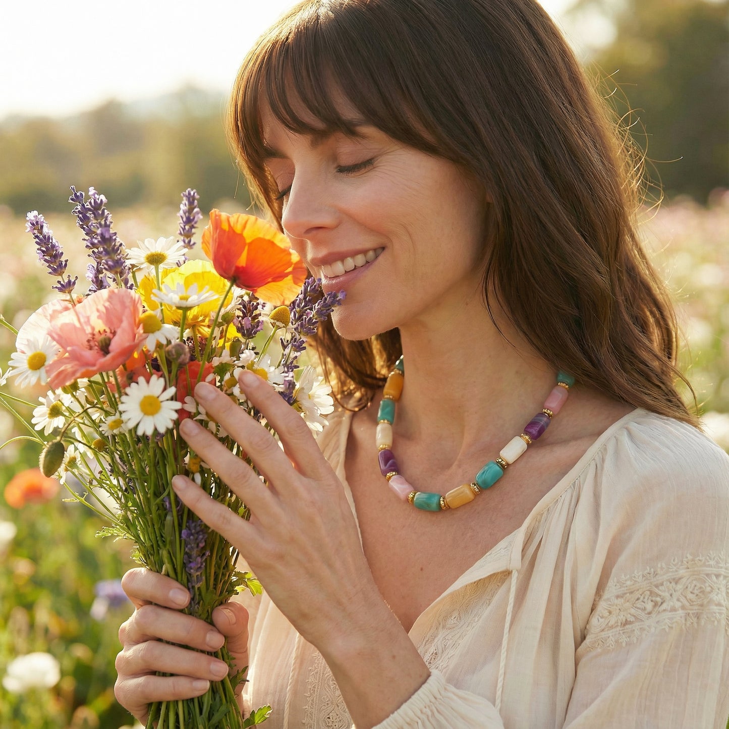 Colourful Boho Beaded Necklace
