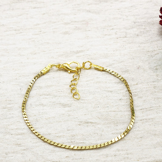 Snake Chain Herringbone Bracelet