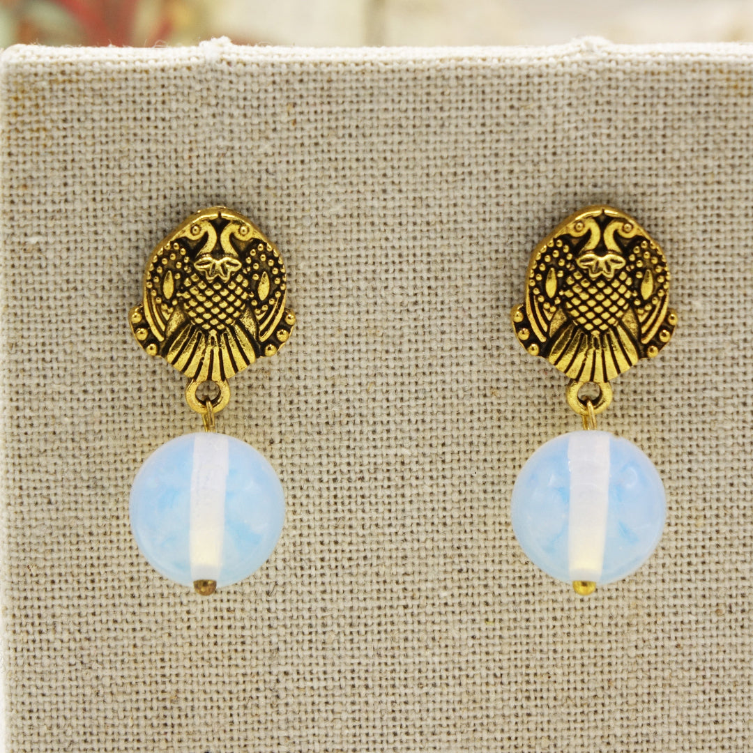 Moonstone Crystal Stone Earrings