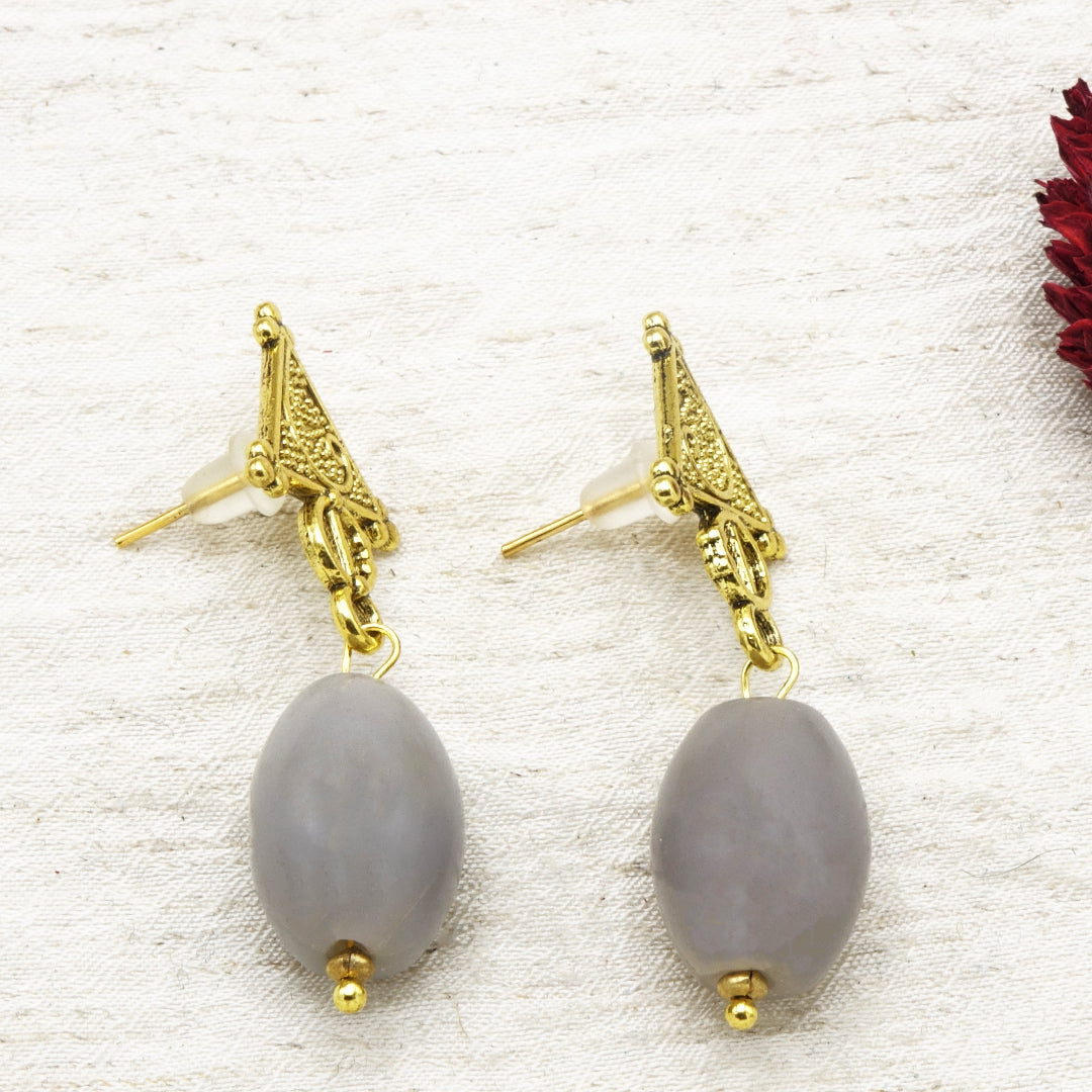Agate Crystal Stone Earrings