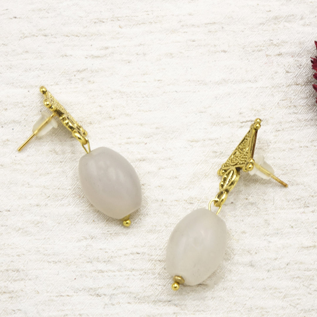 Agate Crystal Stone Earrings