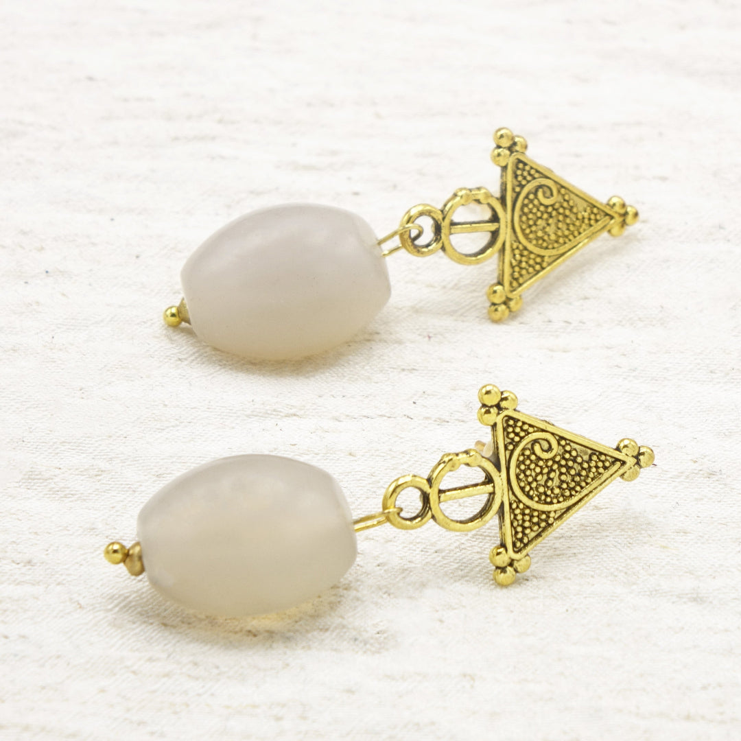 Agate Crystal Stone Earrings