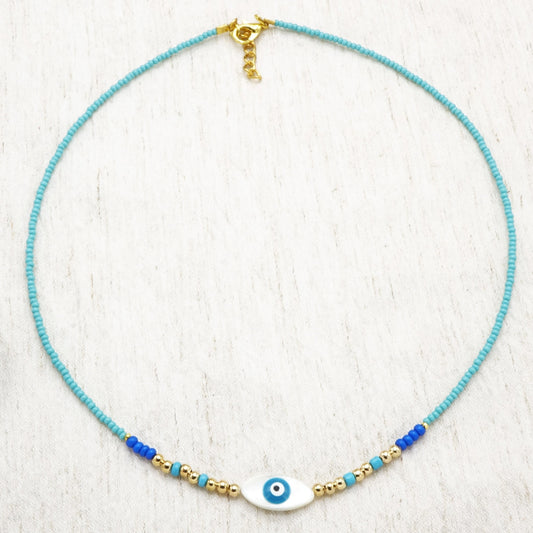 Beaded Evil Eye Necklace