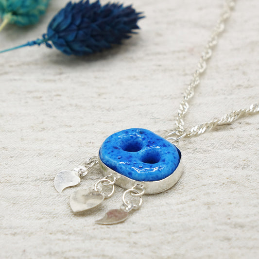 Sterling Silver Assyrian Evil Eye Bead Necklace