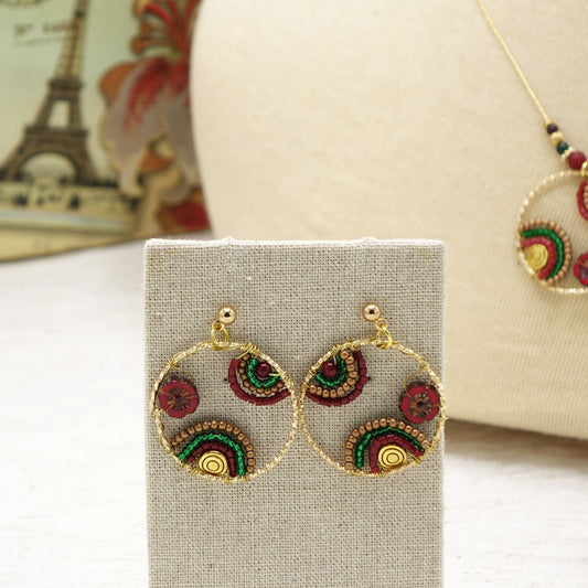 Handwired Boho Beaded Earring