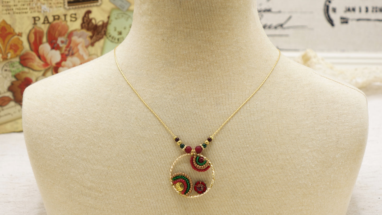 Handwired Boho Beaded Necklace