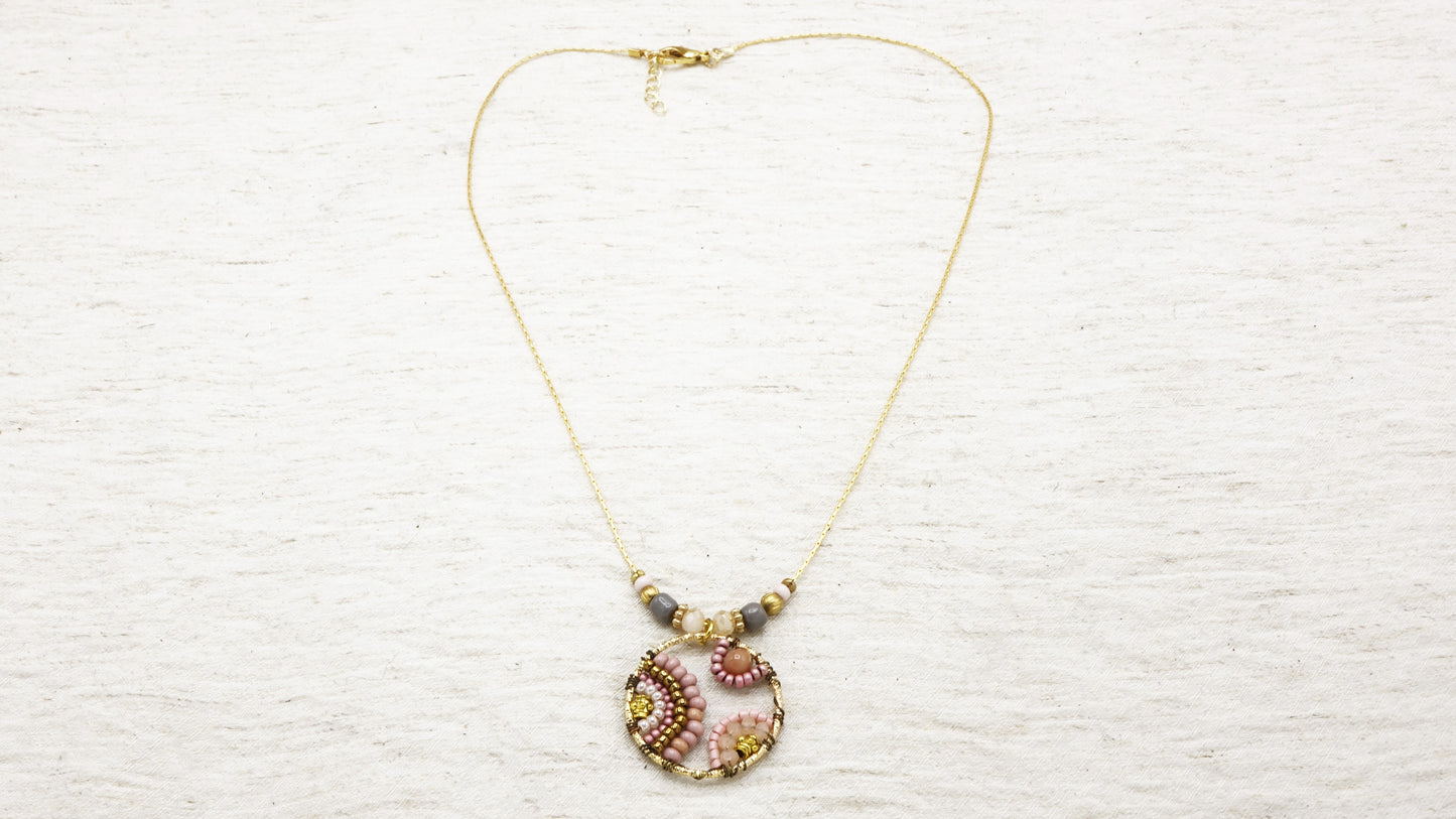 Boho Beaded Handwired Necklace
