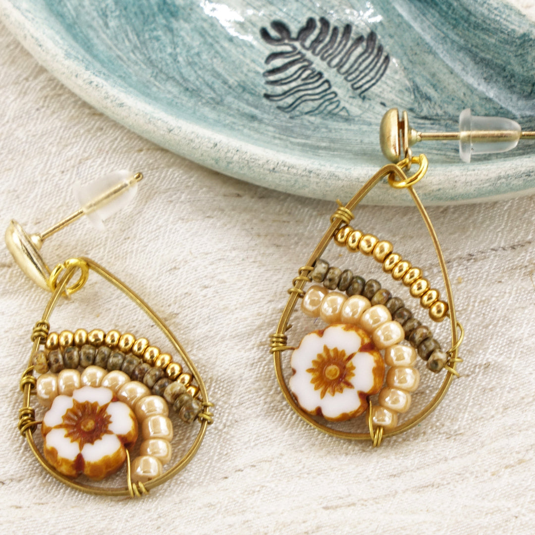 Handwired Flower Earrings
