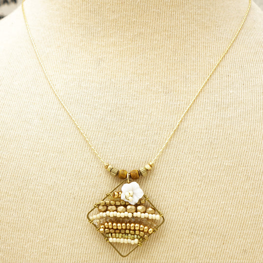 Boho Handwired Necklace - Floral