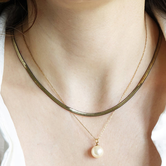 Pearl Layered Chain Necklace