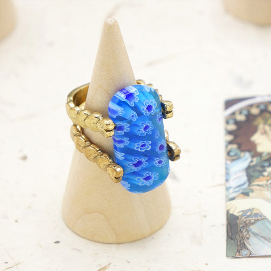 Murano-Style Millefiori Glass Rings – Assorted Band Designs | Wholesale Only