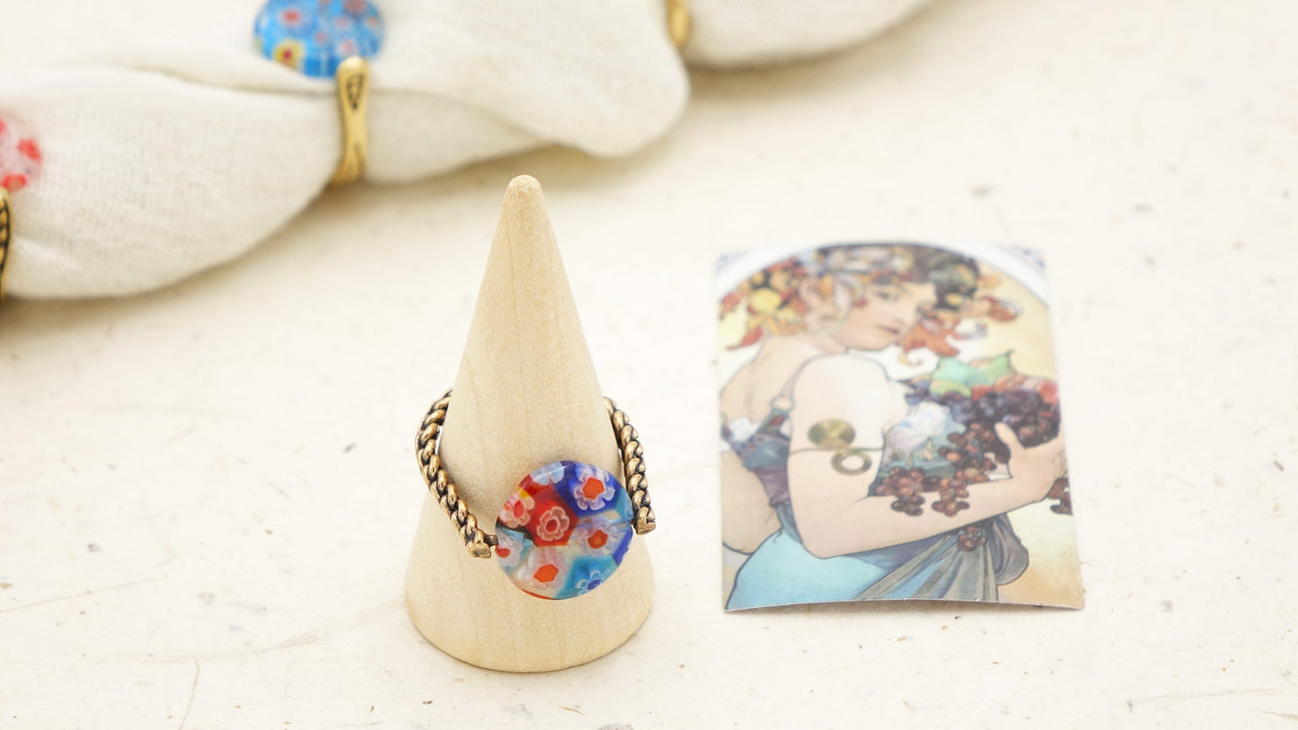 Murano-Style Millefiori Glass Rings | Wholesale Listing - Verna Artisan Works