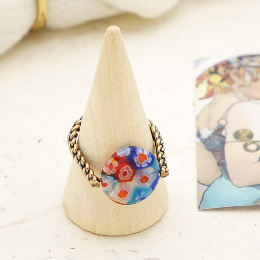 Murano-Style Millefiori Glass Rings | Wholesale Listing