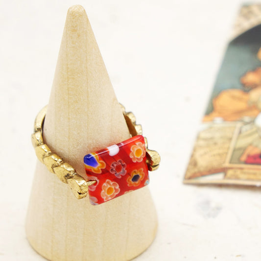 Murano-Style Millefiori Glass Rings | Wholesale Listing