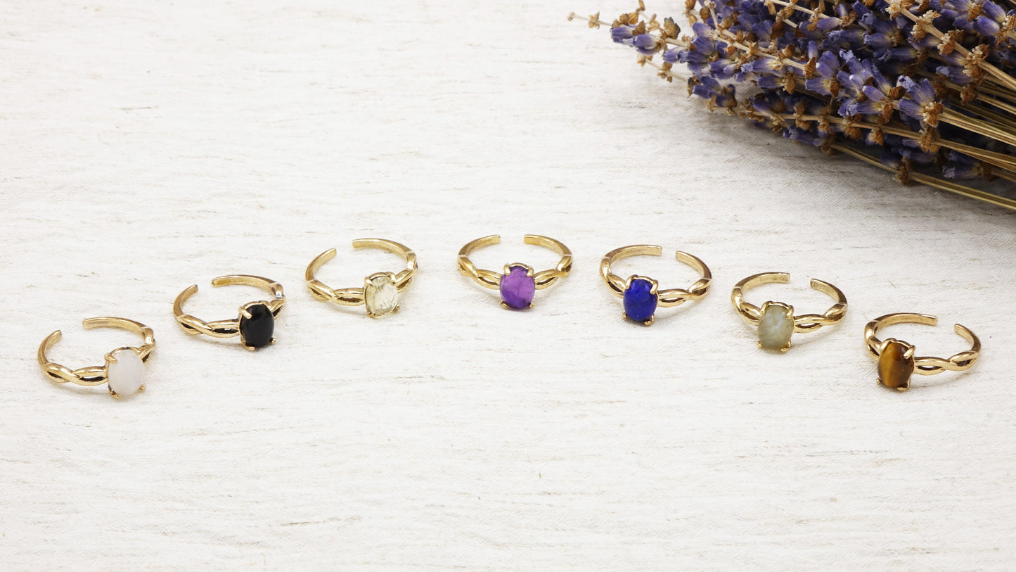 Amethyst Crystal Stone Ring - Verna Artisan Works