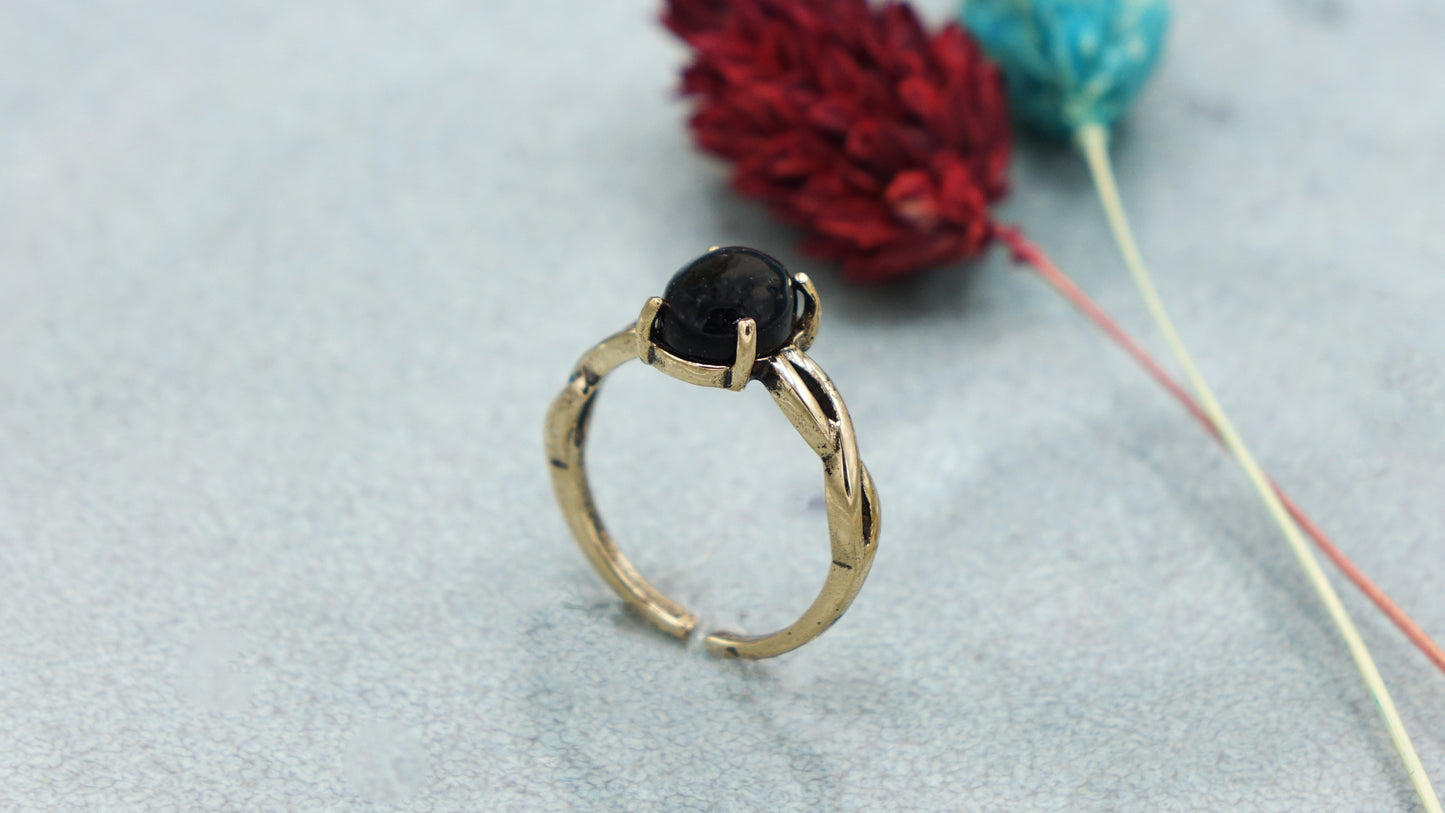 Onyx Crystal Stone Ring - Verna Artisan Works
