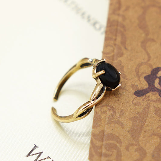 Onyx Crystal Stone Ring - Verna Artisan Works